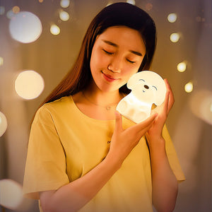 Kids Touch Sensor Silicone Puppy Lamp