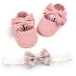 Anti-slip Sneakers bow baby shoes