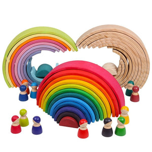 Baby Large Rainbow Blocks Wooden Toys