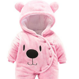 Adorable Baby Bear Hooded Jumpsuit