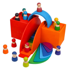 Baby Large Rainbow Blocks Wooden Toys