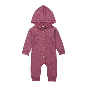 Baby Cute Soft Cotton Hooded Romper Suit