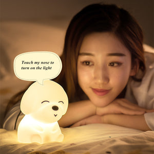 Kids Touch Sensor Silicone Puppy Lamp